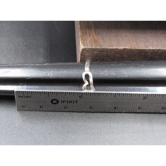 Size 4 Sterling Silver Abstract Heart Toe Band Ring - Picture 5 of 6